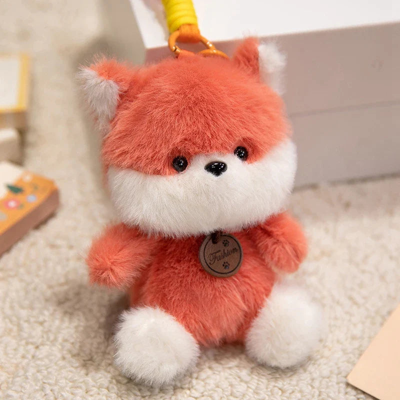 Cute Animal Plush Keychain 12cm - Pig/Cat/Dino/Elephant/Capybara/Duck/Panda/Rabbit/Penguin/Red Panda/Fox/Sloth
