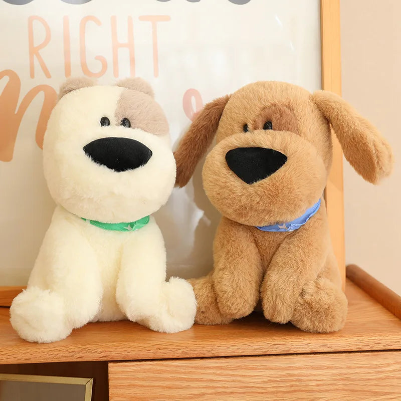 Cute/Kawaii Big Nose Dog Plush Toys 25cm - Khaki/White