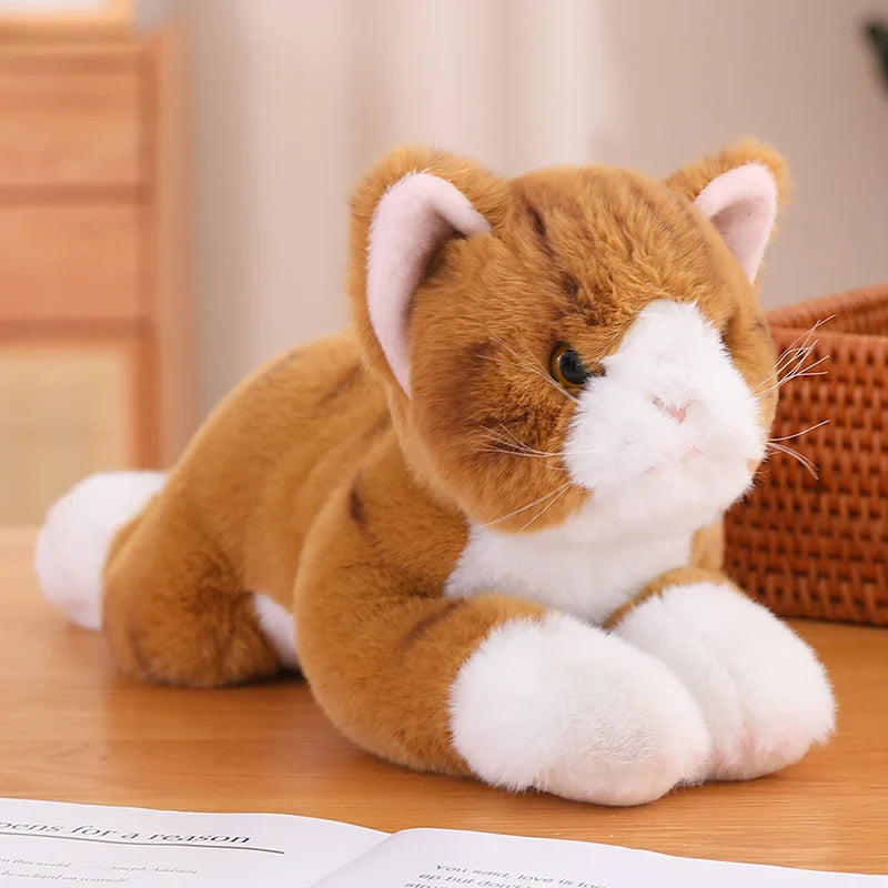 Lying Cats/Dog (Pomeranian) Lifelike Plush Toy- 5 Styles