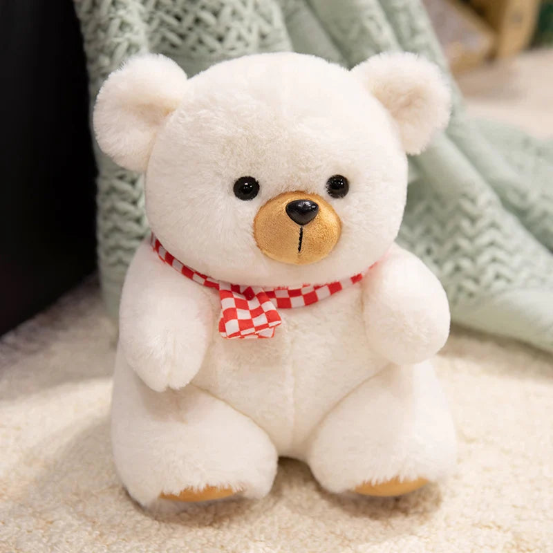 Cute Teddy Bear With Scarf Plush Toys 25/35/45cm - Brown/White