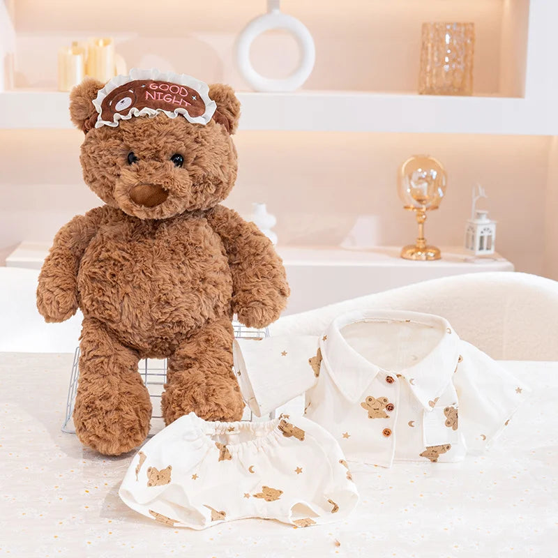 Cute Teddy Bear With Birthday/Pajama/Bubble Tea/Lemonlade Plush Toys