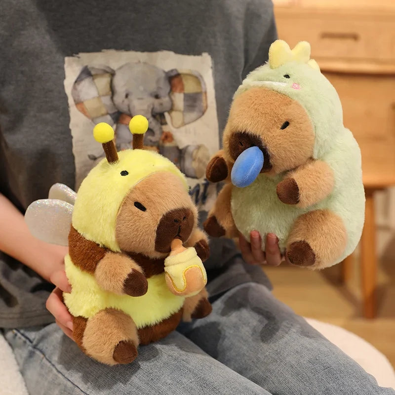 Capybara With Animal (Bee/Pig/Rabbit/Dinosaur/Shark/Firefly) Dress Up Plush Toys 20cm