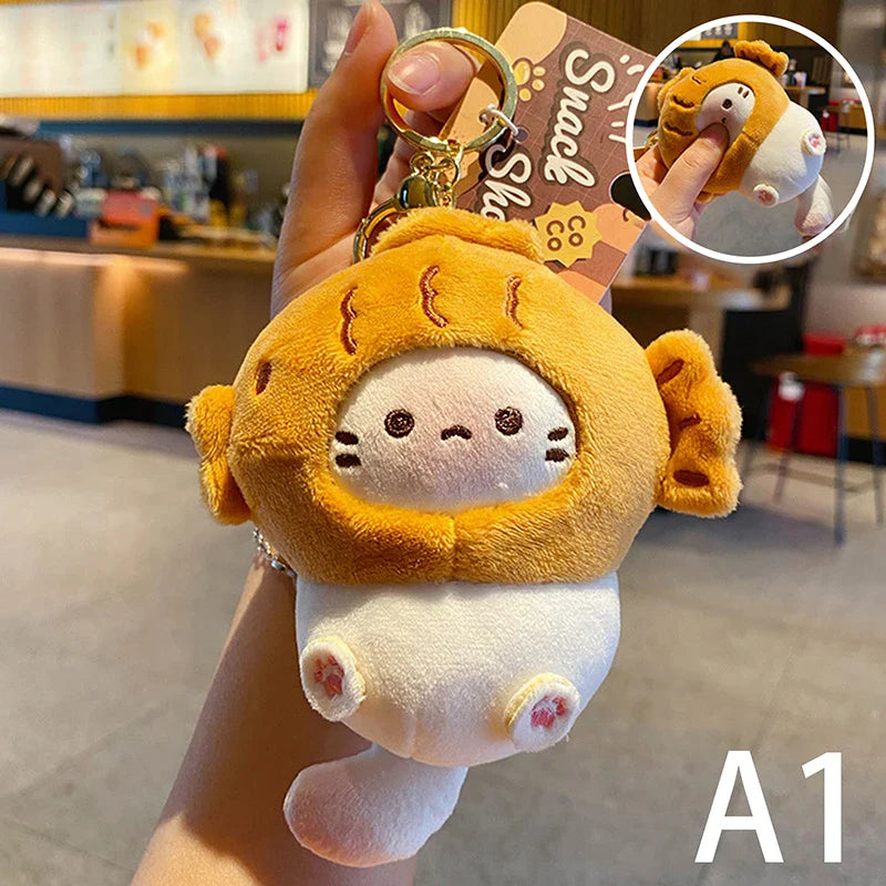 Cute Cat Plush Keychains 10cm - 4 Styles