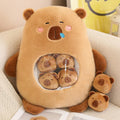 A Bag of 6 pcs Capybara Plushies Mini Pillow Plush Toys 40x45cm - Pink/Brown