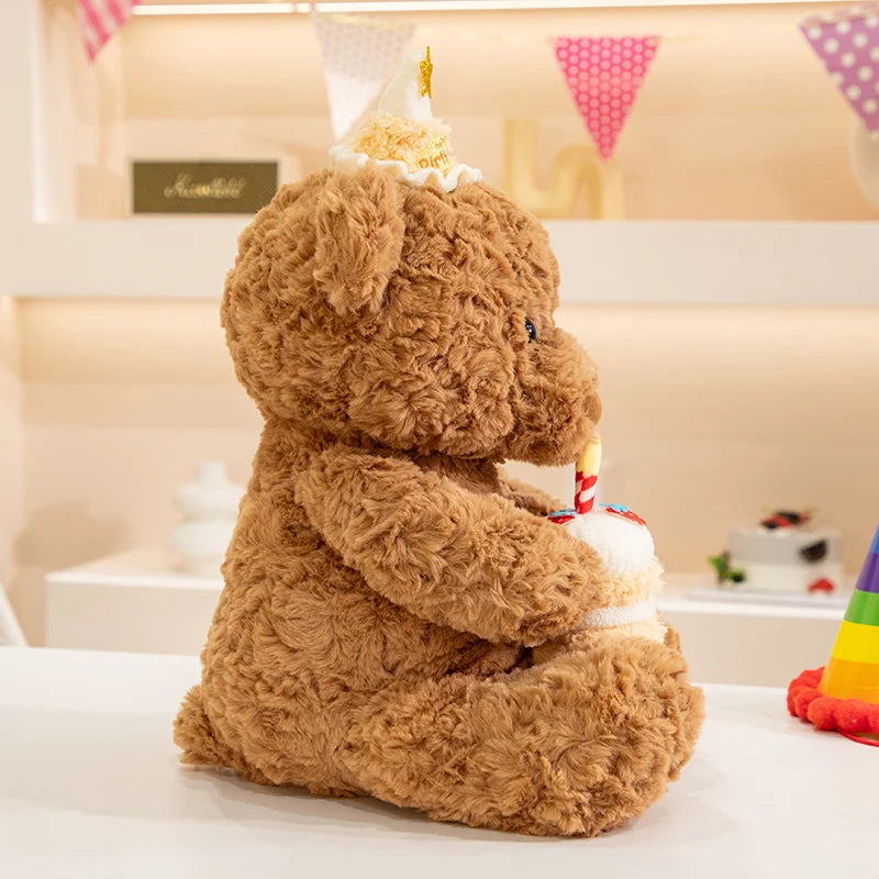 Cute Teddy Bear With Birthday/Pajama/Bubble Tea/Lemonlade Plush Toys