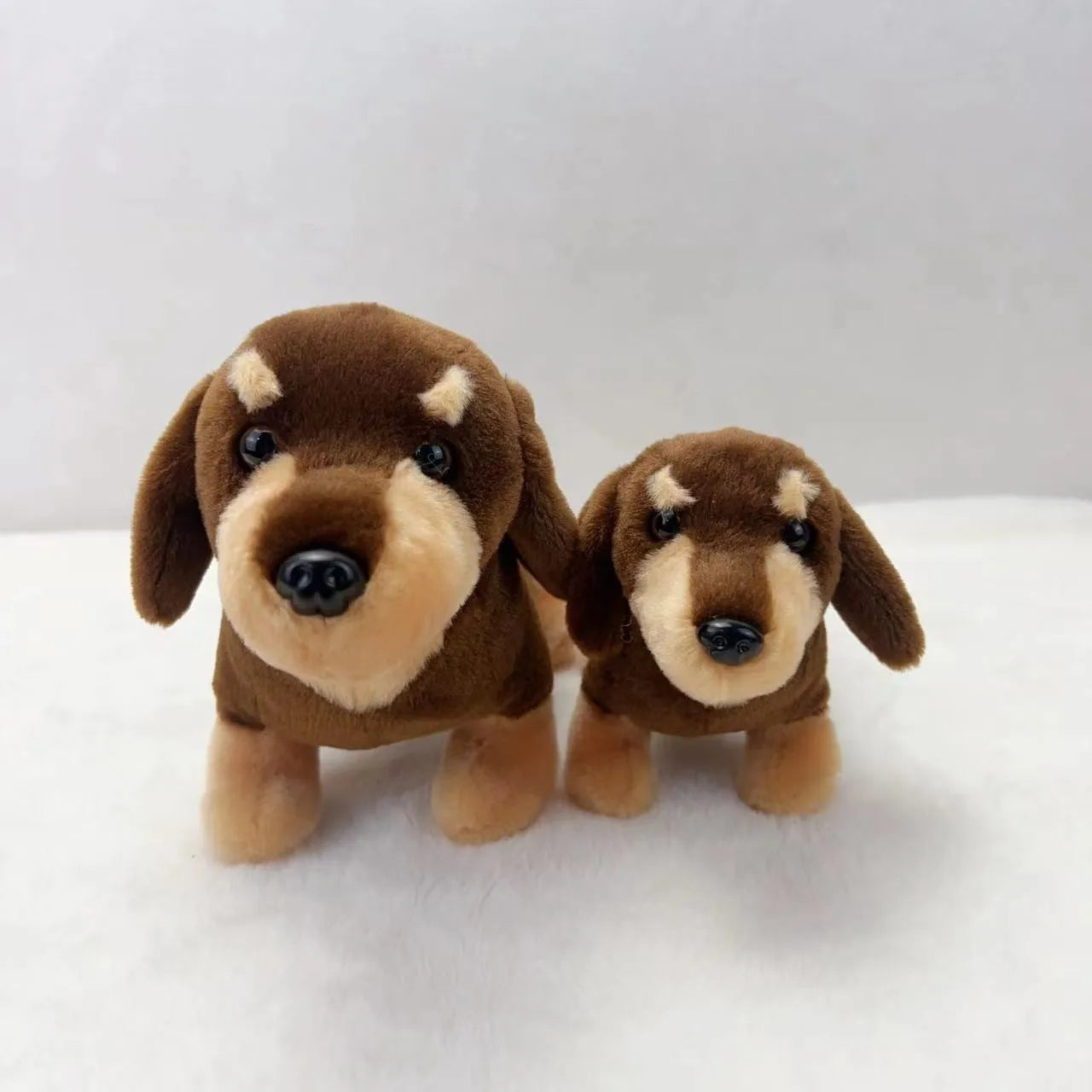 Cute Dog (Dachshund) Plush Toys 25/34cm - Black/Dark Brown/Light Brown