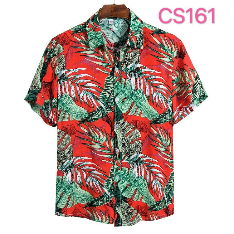 Men's Hawaiian Shirt Collection – Tropical Floral, Palm Leaf & Vintage Print Short Sleeve Beach Button-Up
