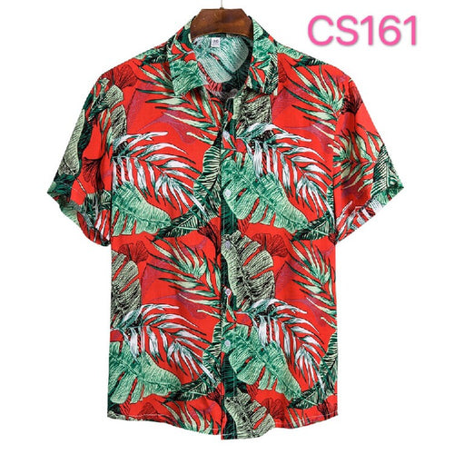 Men's Hawaiian Shirt Collection – Tropical Floral, Palm Leaf & Vintage Print Short Sleeve Beach Button-Up