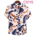 Men's Tropical Crane Print Hawaiian Shirt – Short Sleeve Beach Vacation Button-Up