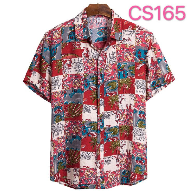 Men's Hawaiian Shirt Collection – Tropical Floral, Palm Leaf & Vintage Print Short Sleeve Beach Button-Up