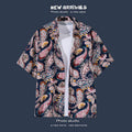 Men's Tropical Floral Hawaiian Shirt – Casual Short Sleeve Aloha Beach Button-Up