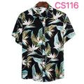 Men's Green Tropical Floral Hawaiian Shirt – All-Over Flower Print Summer Button-Up