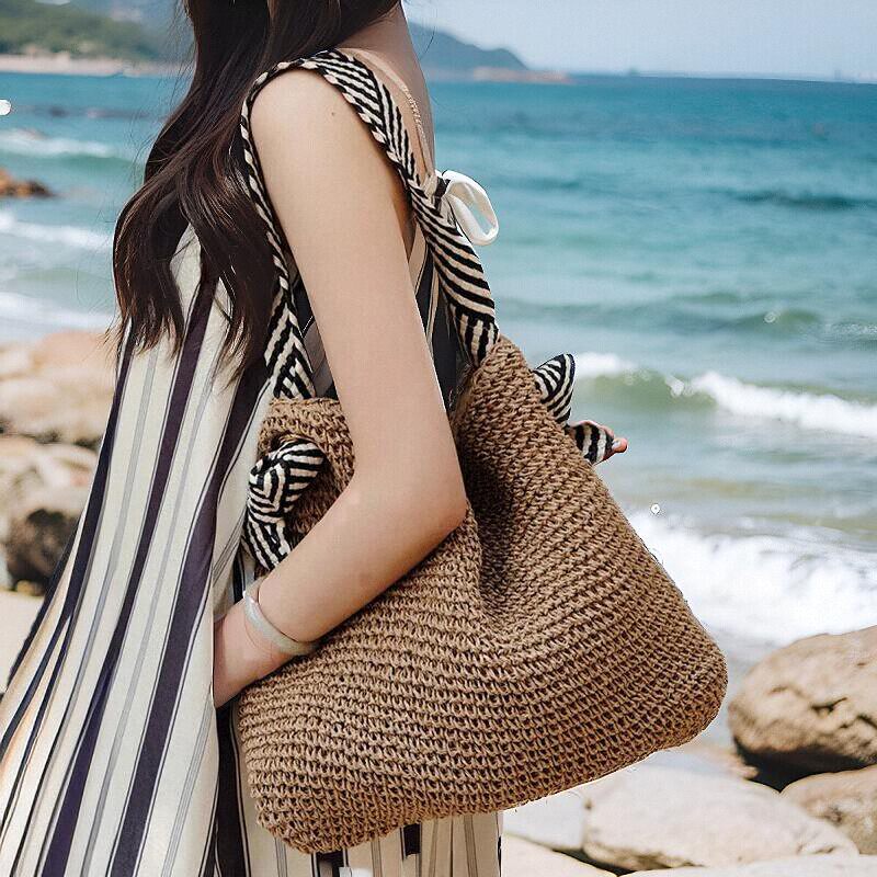 Women's Foldable Wide Brim Straw Sun Hat – French Beach Style