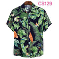Men's Tropical Blossom Hawaiian Shirt – Floral Print Short Sleeve Beach Button-Up
