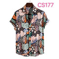 Men's Tropical Botanical Hawaiian Shirt – Casual Floral Button-Up Summer Beach Shirt