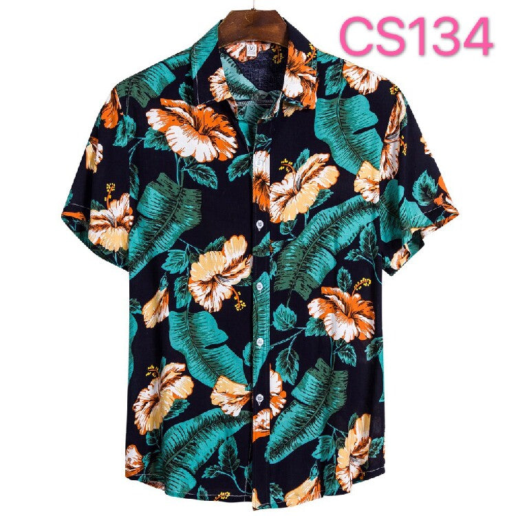 Men's Tropical Hawaiian Shirt Collection – Floral, Fruit & Botanical Print Short Sleeve Beach Button-Up
