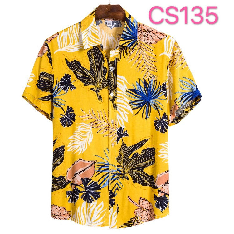 Men's Tropical Hawaiian Shirt Collection – Floral, Fruit & Botanical Print Short Sleeve Beach Button-Up
