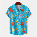 Men's Sunset Tropics Camp Shirt – Relaxed Fit Coconut Print Summer Button-Up