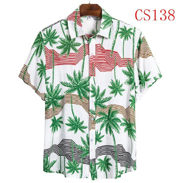 Men's Hawaiian Shirt Collection – Tropical Palm, Floral & Abstract Print Short Sleeve Summer Button-Up