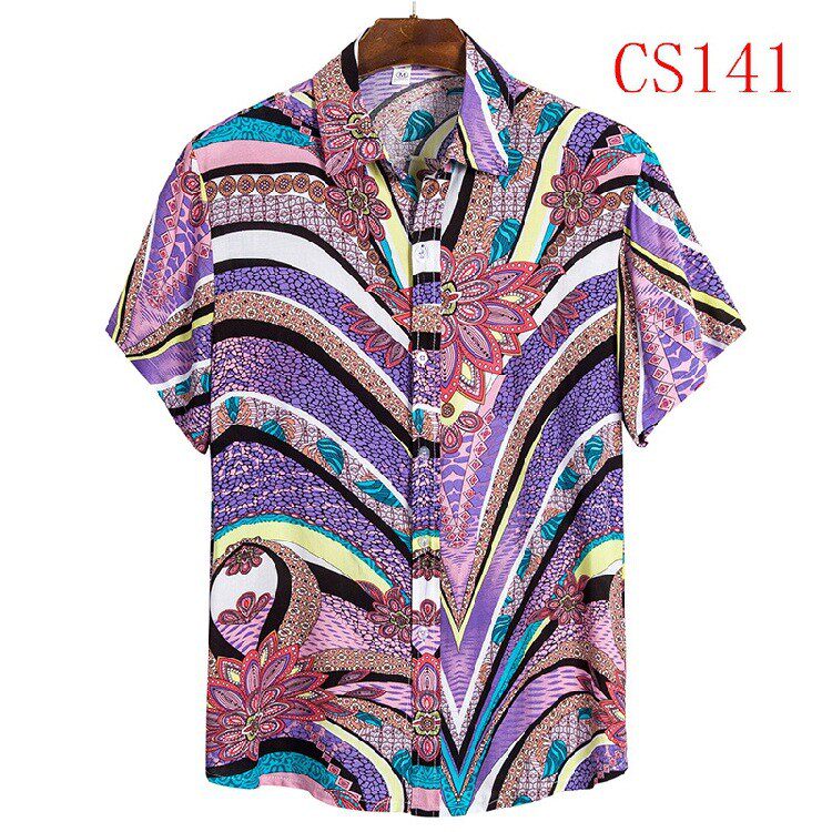 Men's Hawaiian Shirt Collection – Tropical Palm, Floral & Abstract Print Short Sleeve Summer Button-Up