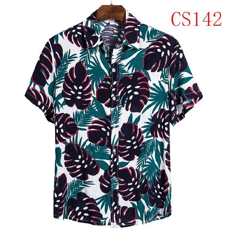 Men's Hawaiian Shirt Collection – Tropical Palm, Floral & Abstract Print Short Sleeve Summer Button-Up