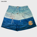 Blue New York Sunshine Basketball Shorts EE38 - Gradient Ocean Sky