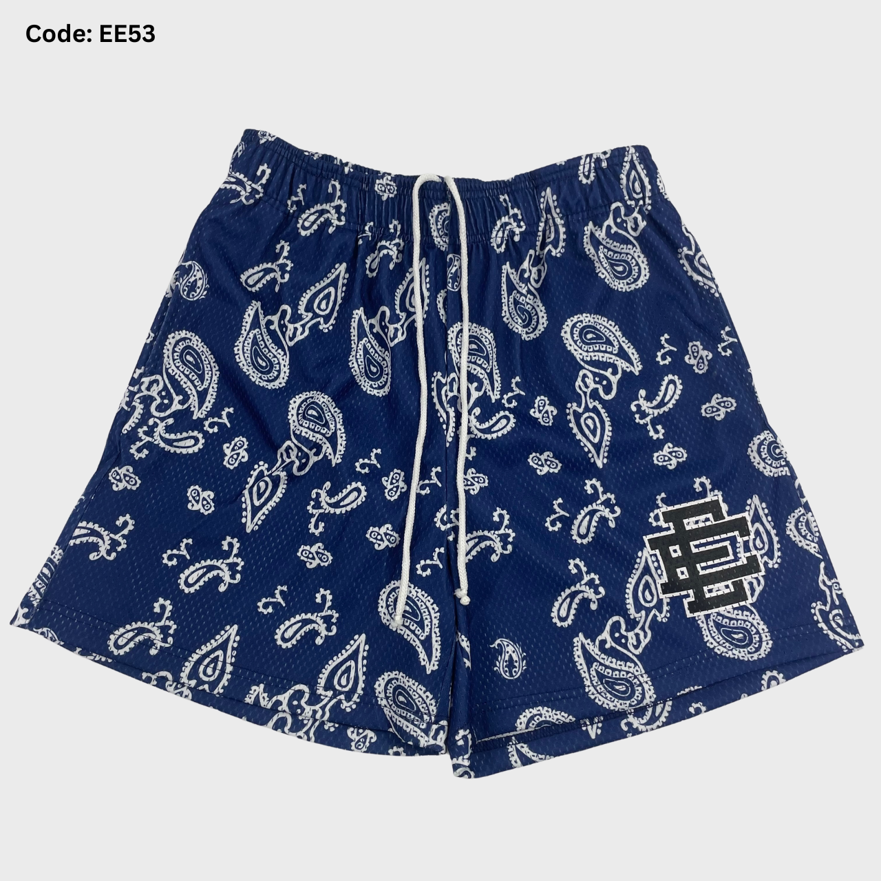 EE Paisley Navy Mesh Shorts EE53