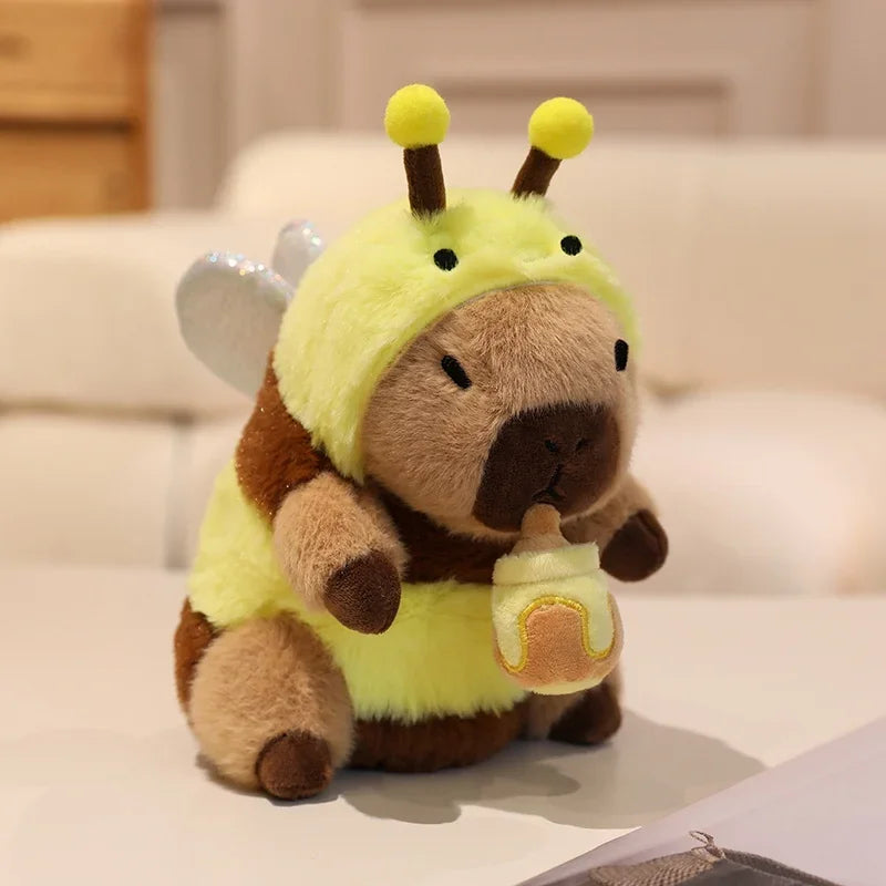 Capybara With Animal (Bee/Pig/Rabbit/Dinosaur/Shark/Firefly) Dress Up Plush Toys 20cm