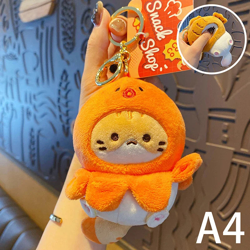 Cute Cat Plush Keychains 10cm - 4 Styles