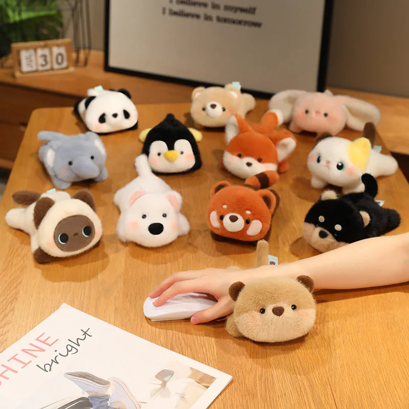 Cute Animial Wrist Rest Plush Toys - 17cm (Duck/Penguin/Dog/Panda/Bear/Elephant/Rabbit/Cat/Otter/Fox/Red Panda)
