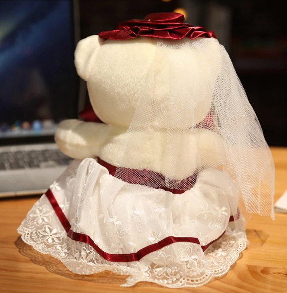Couple Wedding Bears Plush Toys 2pcs/lot 15-35cm