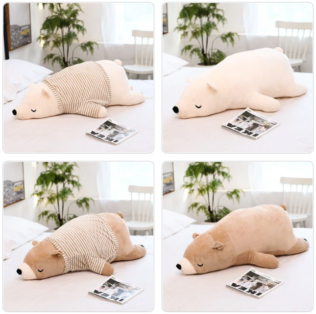 Cute Polar Bear (with/without cloth) Plush Toys 35cm