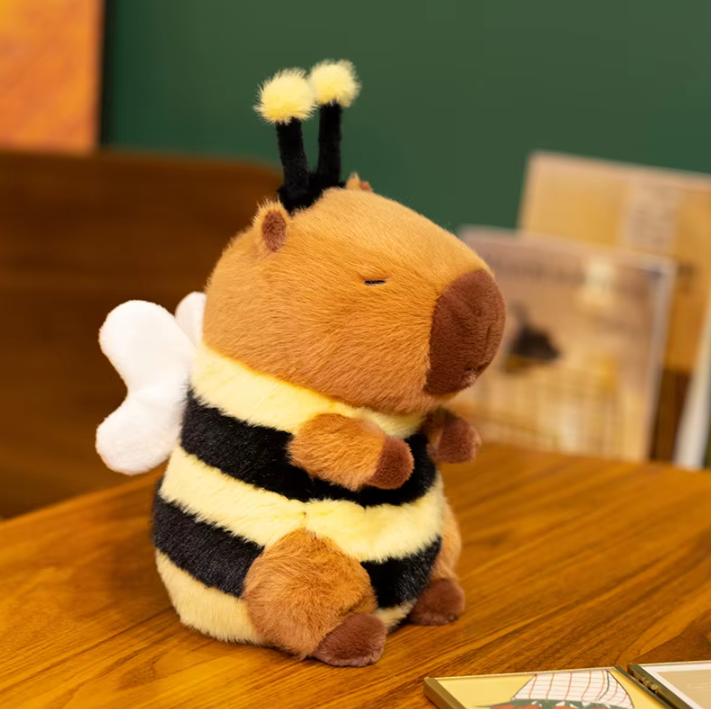 Funny Capybara Bee Hybrid Plush Toys 23/33cm