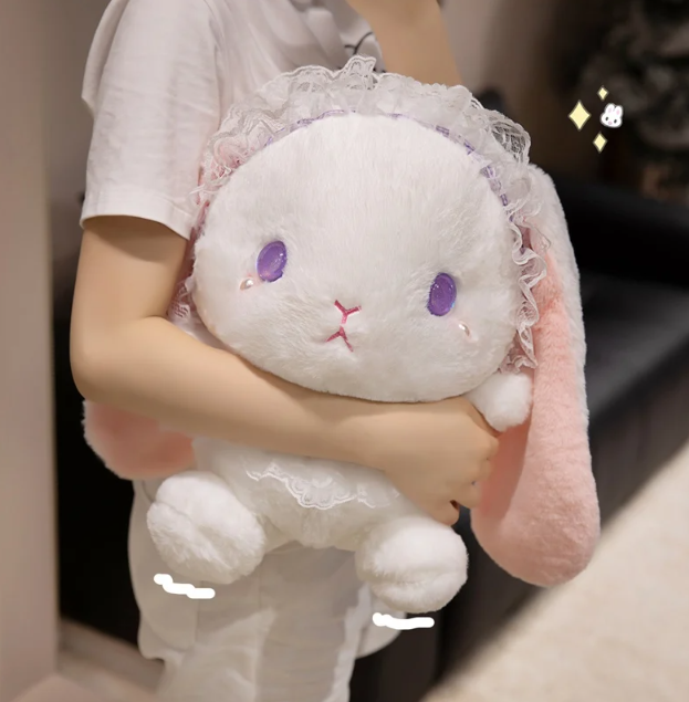 Cute Rabbit Plush Toys 18/25/35 - Green/Black/Purple/Yellow/Blue/Red