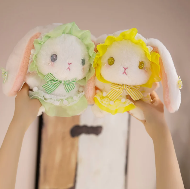 Cute Rabbit Plush Toys 18/25/35 - Green/Black/Purple/Yellow/Blue/Red