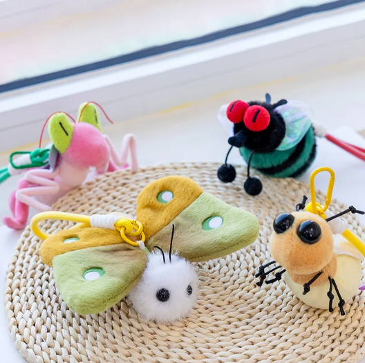 Cute Mini Bug/Insect Plush Keychain - Moth/Ant/Firefly/Mantis/Spider/Dug Beetle/Ladybug/Cockoach/Fly/Mosquito