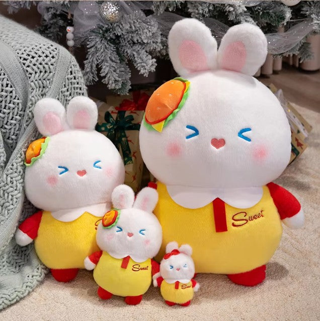 Cute White Rabbit Plush Toys 25/40/60cm or Plush Keychains 12cm