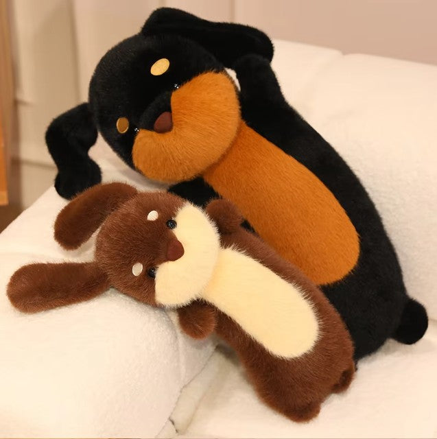 Cute Dog(Dachshund) Plush Pillows Toys 35cm - Black/Brown