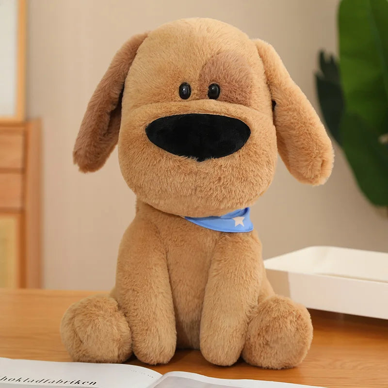 Cute/Kawaii Big Nose Dog Plush Toys 25cm - Khaki/White