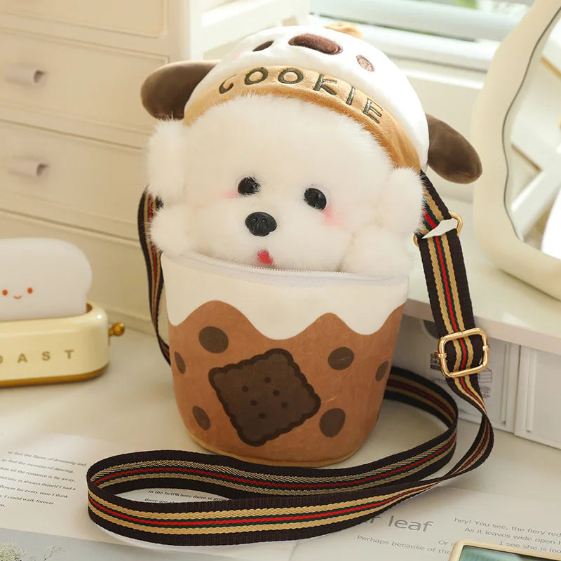 Cute Bear/Dog/Rabbit In A Bubble Tea Bag Plush Toys