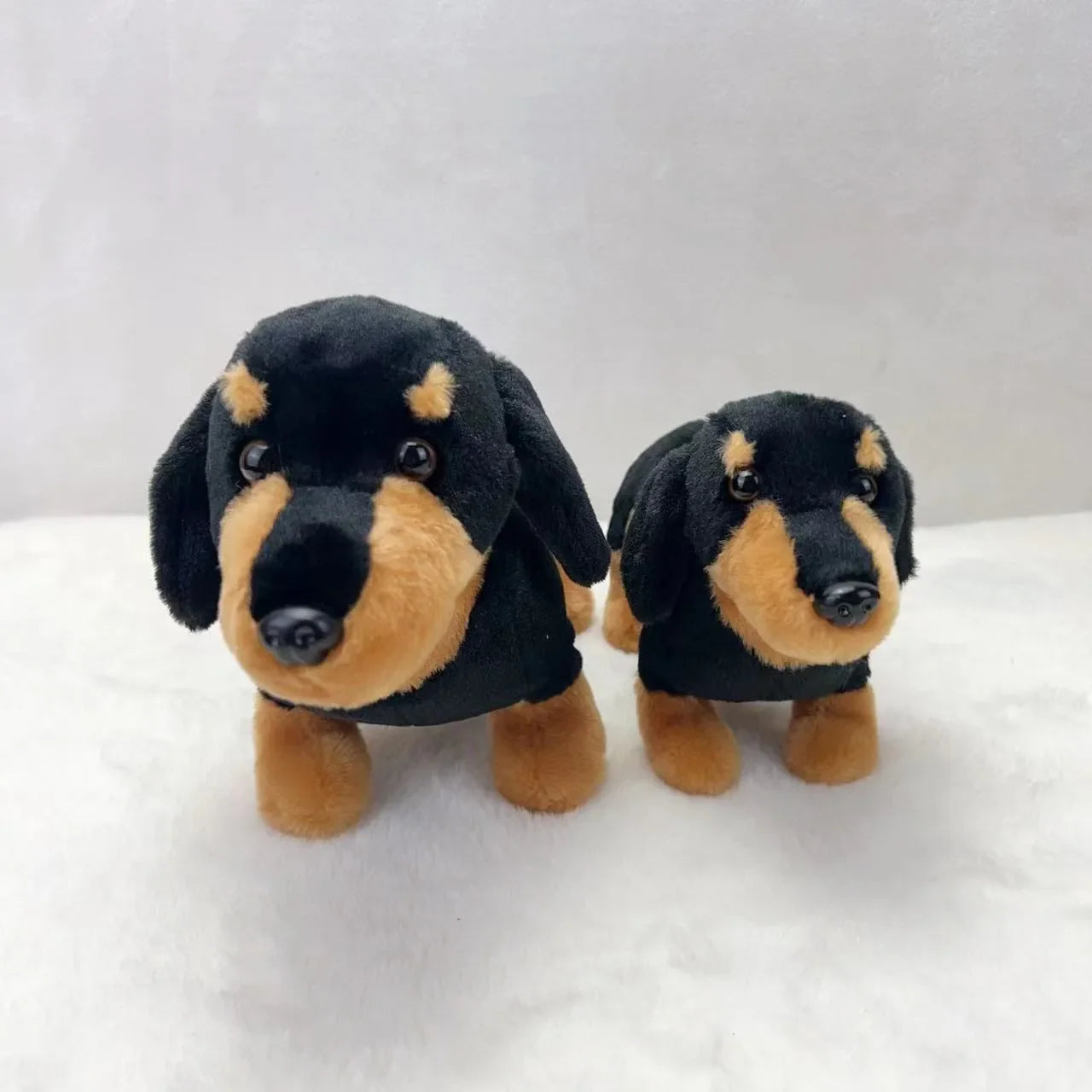Cute Dog (Dachshund) Plush Toys 25/34cm - Black/Dark Brown/Light Brown