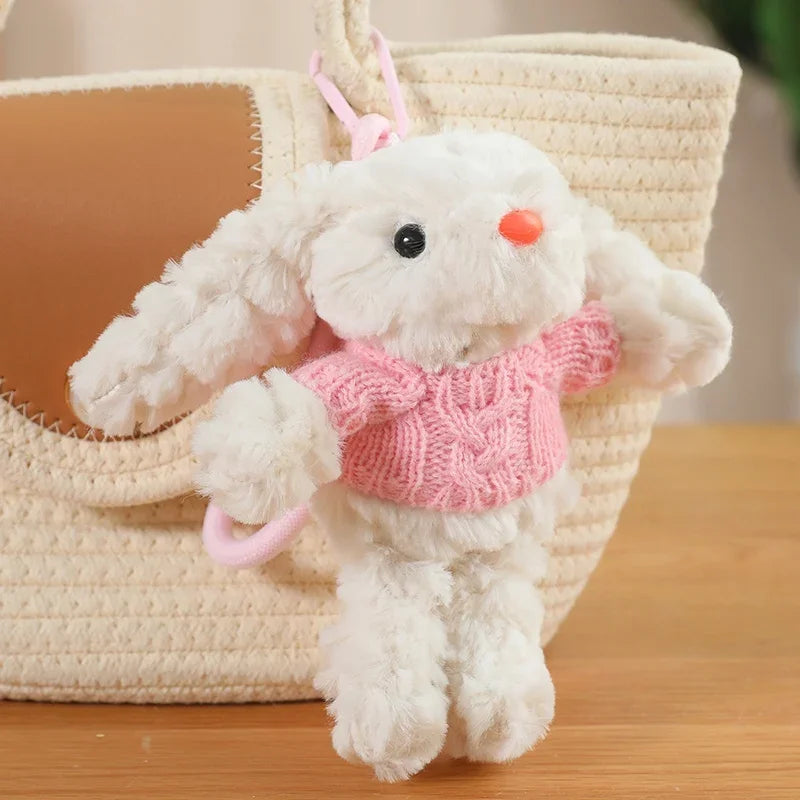 Cute White Bunny With Dress Plush Keychains 20cm - 9 Styles