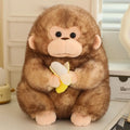 Cute Monkey With Banana Plush Toys 23/30/40cm - Yellow/Brown