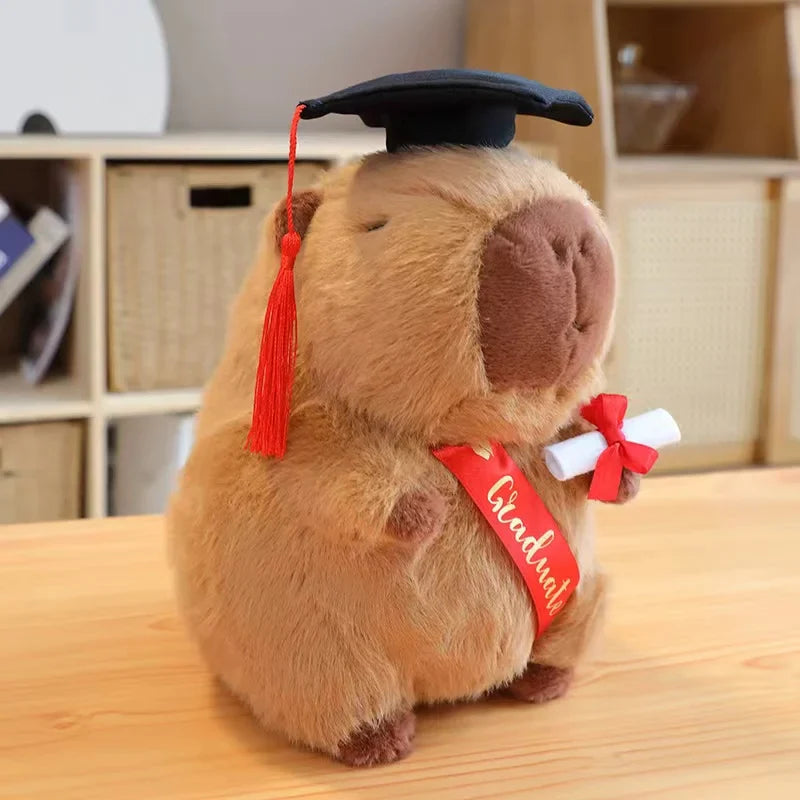 Cute Animal (Capybara/Owl) Graduation Plush Toys - 4 Styles