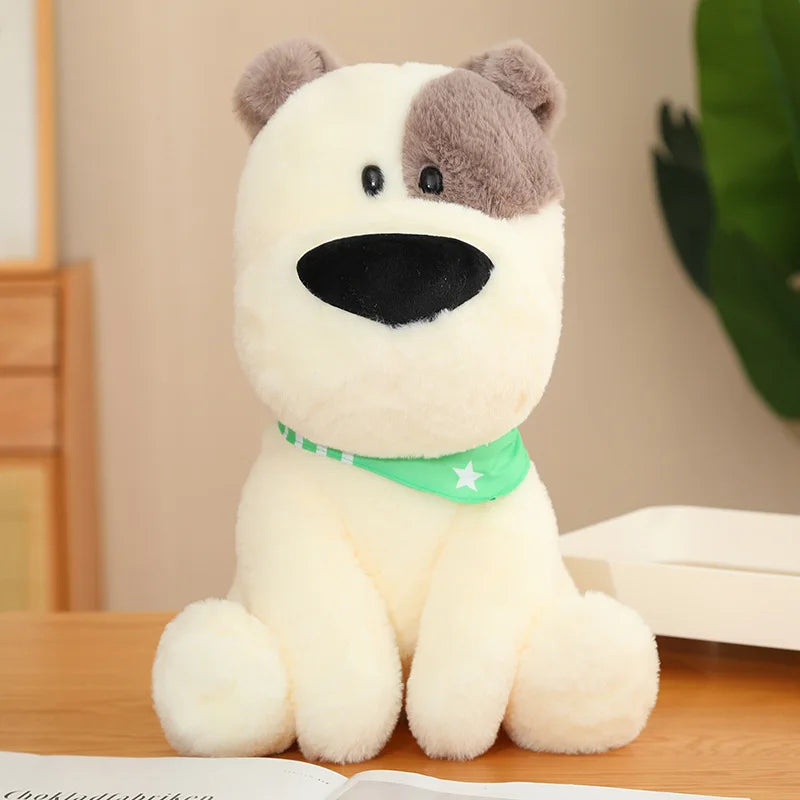 Cute/Kawaii Big Nose Dog Plush Toys 25cm - Khaki/White