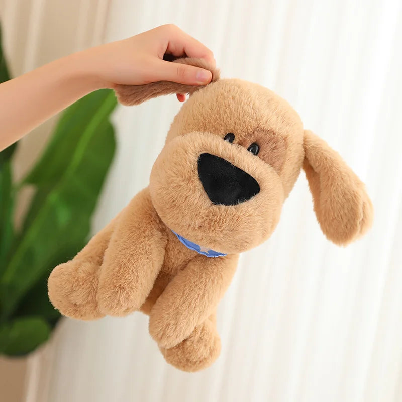 Cute/Kawaii Big Nose Dog Plush Toys 25cm - Khaki/White