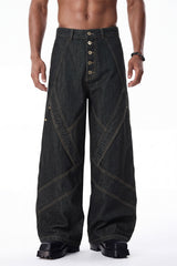 Solid Drift Deconstructed Barrel Jeans