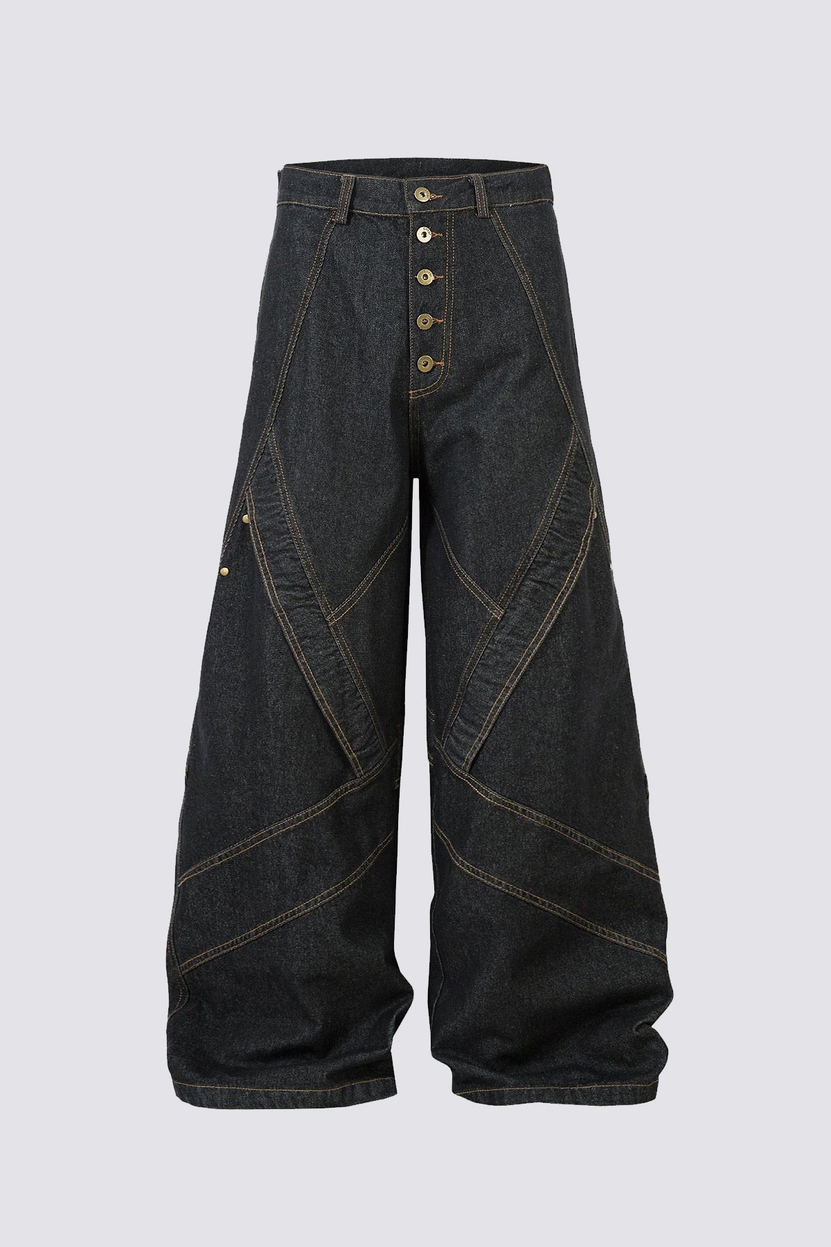 Solid Drift Deconstructed Barrel Jeans