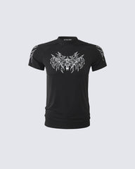 American Tribal Graphic Black Sports Tee