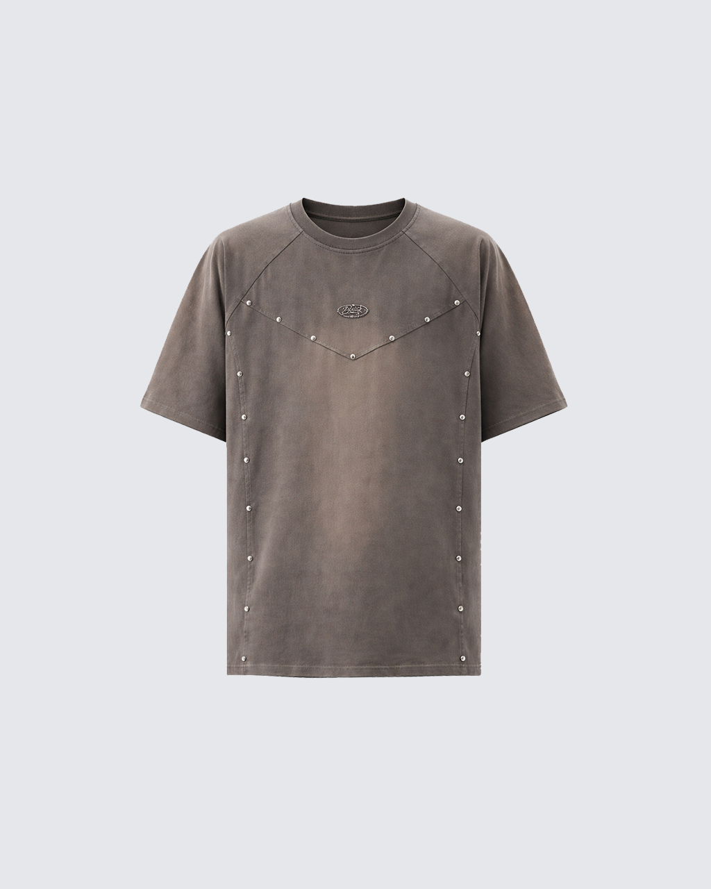 Vintage Rivet Panel Washed T-Shirt